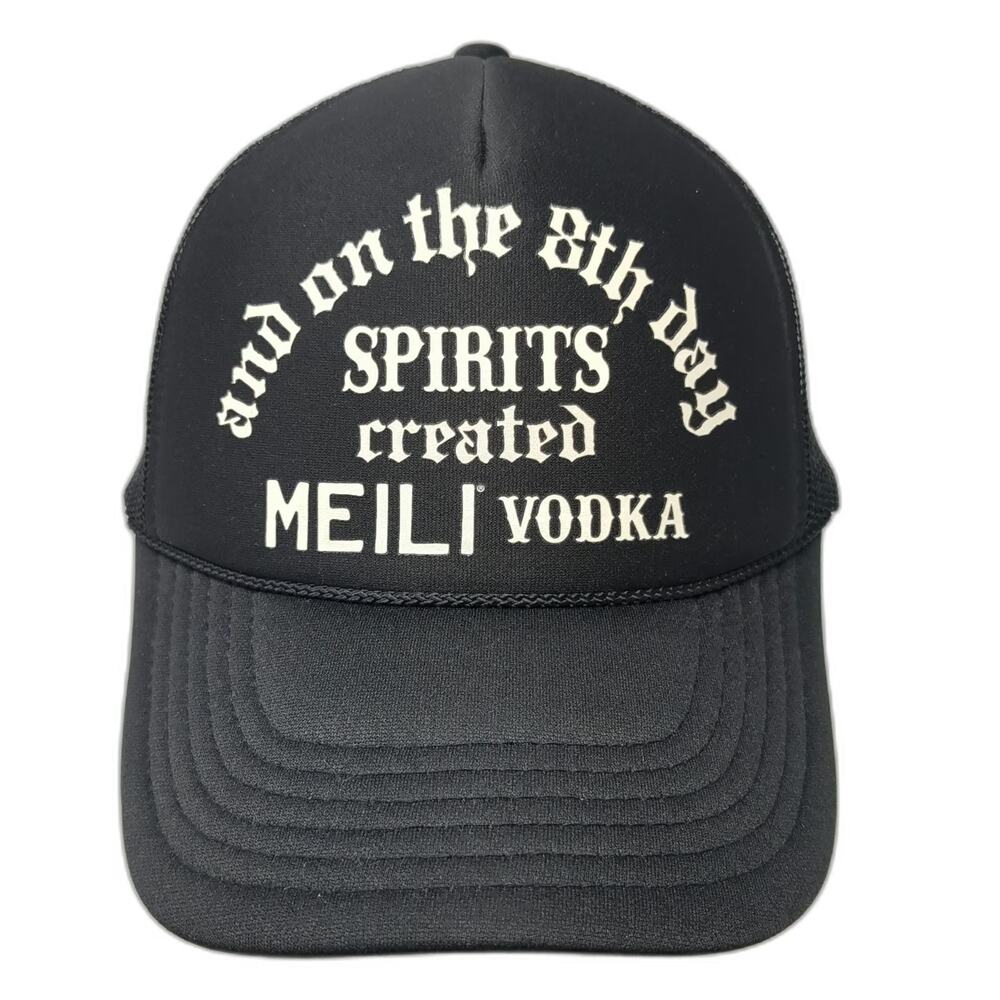 MadeWorn Meili Vodka Black Trucker Hat One Size 8th Day Spirits Mesh Snapback